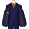 Luciano Carreli Collection Solid Cobalt Blue With Cobalt Blue Hand-Pick Stitching Super 150'S Vested Suit 6289-0024